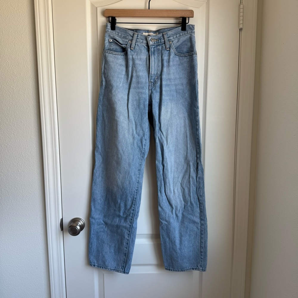 Levi's Blue Flare Wide Leg Jeans High-Waisted